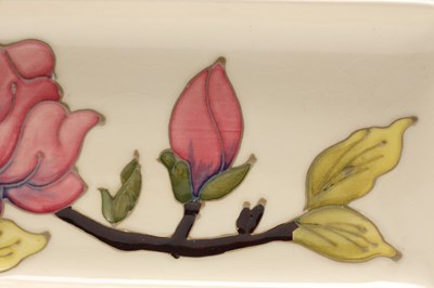 Lot TWO 20TH CENTURY MOORCROFT TUBE-LINED POTTERY PEN TRAYS