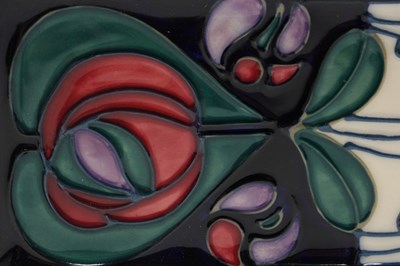 Lot TWO 20TH CENTURY MOORCROFT TUBE-LINED POTTERY PEN TRAYS