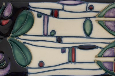 Lot TWO 20TH CENTURY MOORCROFT TUBE-LINED POTTERY PEN TRAYS