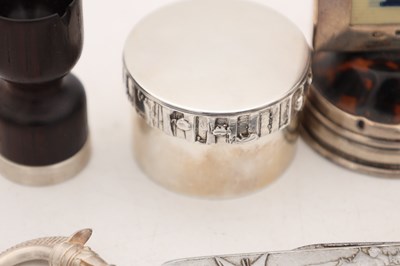 Lot A COLLECTION OF SILVER AND OTHER DESK ITEMS