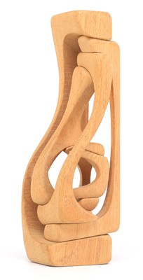 Lot BRIAN WILLSHER (BRITISH 1930-2010) AN OAK SCULPTURE DATED 1987