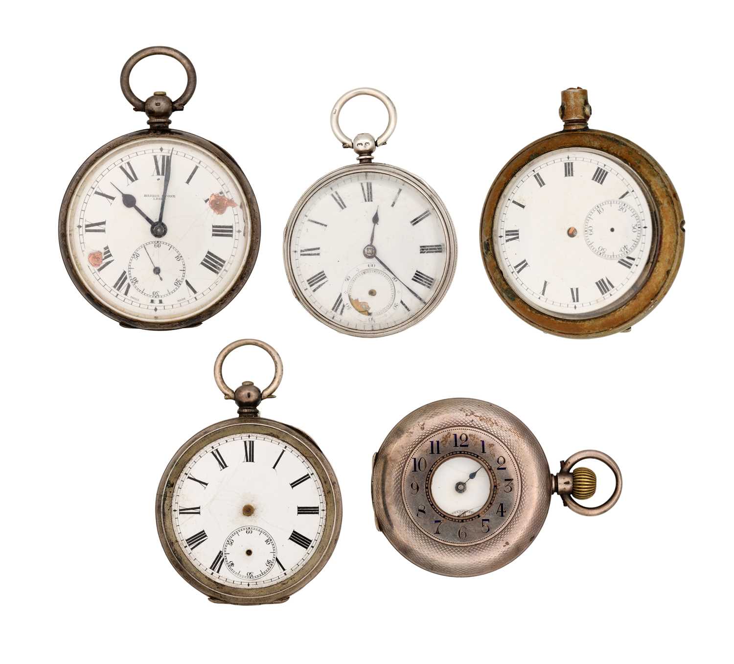 Lot A COLLECTION OF FIVE POCKET WATCHES