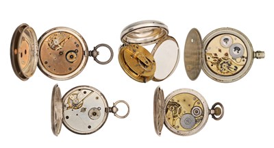 Lot A COLLECTION OF FIVE POCKET WATCHES