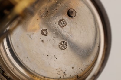 Lot TWO SILVER AND GILT METAL OPEN FACED POCKET WATCHES