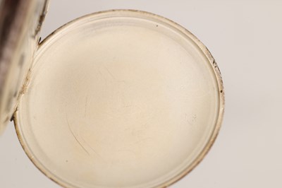 Lot A SWISS SILVER OPEN FACED POCKET WATCH OF SHOOTING INTEREST