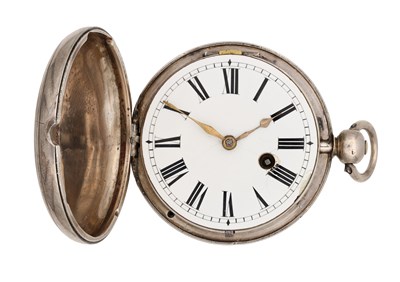 Lot AN ENGLISH SILVER FULL HUNTER VERGE FUSEE POCKET WATCH SIGNED WILLIAM HENRY WRIGHT, LONDON