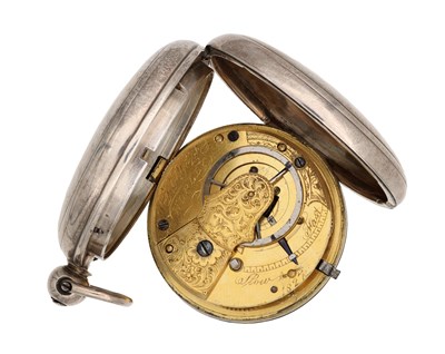 Lot AN ENGLISH SILVER FULL HUNTER VERGE FUSEE POCKET WATCH SIGNED WILLIAM HENRY WRIGHT, LONDON