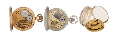 Lot A COLLECTION OF THREE OPEN FACE POCKET WATCHES