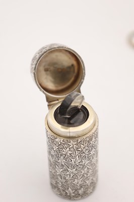 Lot A COLLECTION OF THREE SILVER AND GLASS SCENT AND VESTA ITEMS