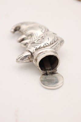 Lot A COLLECTION OF THREE SILVER AND GLASS SCENT AND VESTA ITEMS
