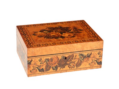 Lot A VICTORIAN TUNBRIDGE WARE BOX
