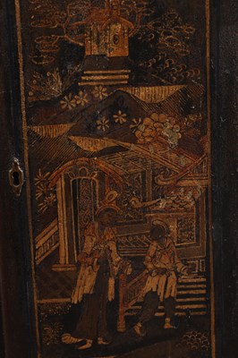 Lot 87 - JOHN SIMPSON, READING. AN IMPRESSIVE 18TH CENTURY EIGHT-DAY WEIGHT-DRIVEN APANNED TAVERN CLOCK