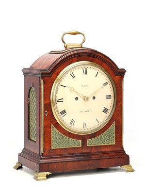 Lot WARD, LONDON A REGENCY ENGLISH MAHOGANY BRACKET CLOCK