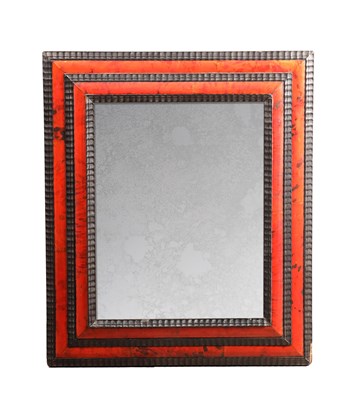 Lot A 19TH CENTURY DUTCH TORTOISESHELL RIPPLE MOULDED MIRROR