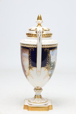 Lot A ROYAL WORCESTER PORCELAIN LIDDED VASE FROM THE NELSON COLLECTION DEPICTING LADY HAMILTON