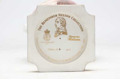 Lot A ROYAL WORCESTER PORCELAIN LIDDED VASE FROM THE NELSON COLLECTION DEPICTING LADY HAMILTON