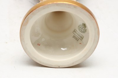 Lot A 19TH CENTURY ROYAL WORCESTER BLUSH IVORY TWO-HANDLED VASE