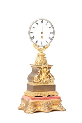 Lot 145 - JEAN EUGENE ROBERT-HOUDIN, PARIS. A RARE LATE 19TH CENTURY ORMOLU AND PATINATED BRONZE MYSTERY CLOCK