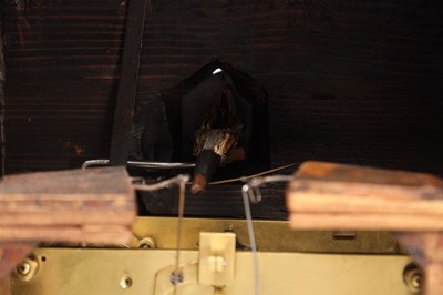 Lot 117 - A 19TH CENTURY BLACK FOREST CARVED WALNUT DOUBLE FUSEE CUCKOO CLOCK
