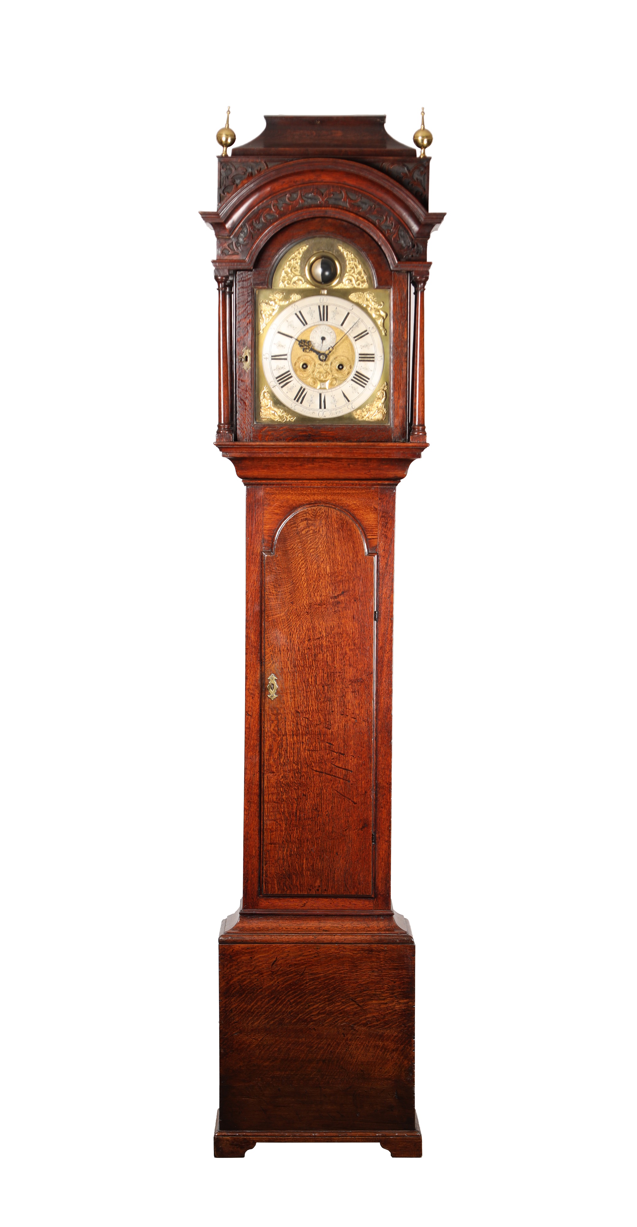 Lot 69 John Burges spherical moonphase longcase clock
