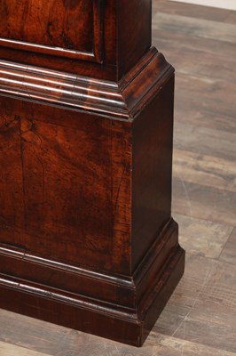 Lot 133 - A GEORGE II FIGURED WALNUT 8-DAY LONGCASE CLOCK BY BENJ: GRAY & JUST: VULLIAMY, LONDON