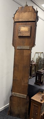 Lot 133 - A GEORGE II FIGURED WALNUT 8-DAY LONGCASE CLOCK BY BENJ: GRAY & JUST: VULLIAMY, LONDON