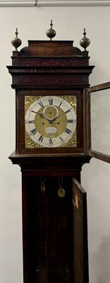 Lot 133 - A GEORGE II FIGURED WALNUT 8-DAY LONGCASE CLOCK BY BENJ: GRAY & JUST: VULLIAMY, LONDON