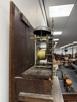 Lot 133 - A GEORGE II FIGURED WALNUT 8-DAY LONGCASE CLOCK BY BENJ: GRAY & JUST: VULLIAMY, LONDON