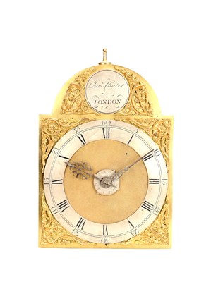 Lot 6 - JAMES CHATER, LONDON. A GEORGE III 8" ARCHED BRASS DIAL LANTERN CLOCK