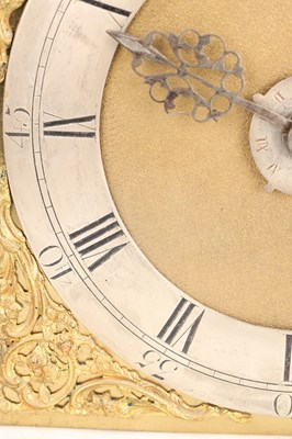 Lot 6 - JAMES CHATER, LONDON. A GEORGE III 8" ARCHED BRASS DIAL LANTERN CLOCK