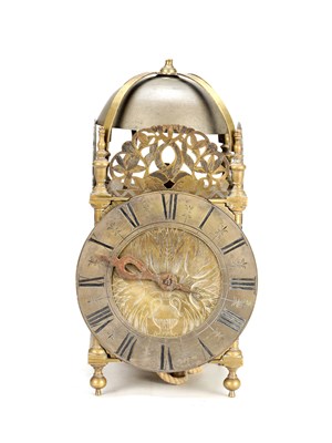 Lot 176 - A LATE 17TH CENTURY ENGLISH BRASS LANTERN CLOCK