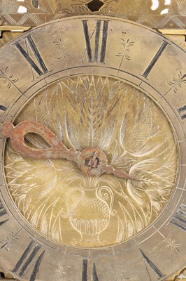 Lot 176 - A LATE 17TH CENTURY ENGLISH BRASS LANTERN CLOCK