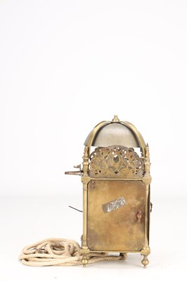 Lot 176 - A LATE 17TH CENTURY ENGLISH BRASS LANTERN CLOCK