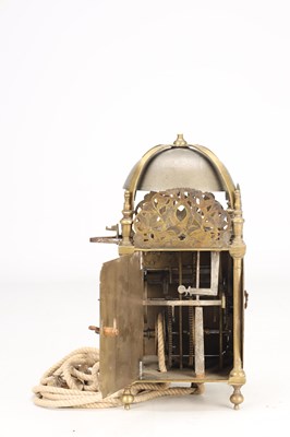 Lot 176 - A LATE 17TH CENTURY ENGLISH BRASS LANTERN CLOCK