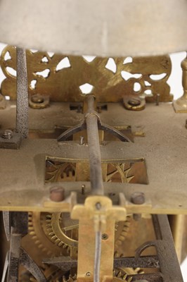 Lot 58 - JOHN FORDHAM, DUNMOW, ESSEX. NO 428. A LATE 17TH CENTURY BRASS LATERN CLOCK