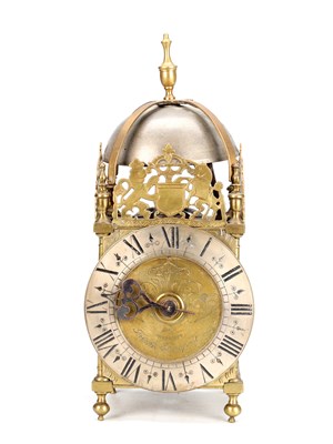 Lot 75 - FREWIN, HEREFORD. A LATE 17TH CENTURY PROVINCIAL BRASS LANTERN CLOCK
