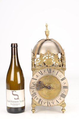 Lot 75 - FREWIN, HEREFORD. A LATE 17TH CENTURY PROVINCIAL BRASS LANTERN CLOCK