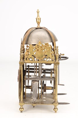 Lot 75 - FREWIN, HEREFORD. A LATE 17TH CENTURY PROVINCIAL BRASS LANTERN CLOCK