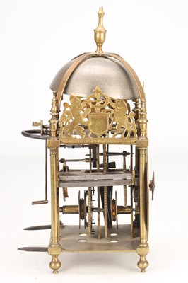 Lot 75 - FREWIN, HEREFORD. A LATE 17TH CENTURY PROVINCIAL BRASS LANTERN CLOCK