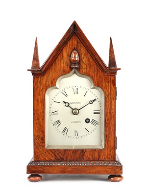 Lot 13 - BARWISE, LONDON. A SMALL 19TH CENTURY ROSEWOOD FUSEE MANTEL CLOCK
