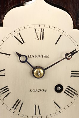 Lot 13 - BARWISE, LONDON. A SMALL 19TH CENTURY ROSEWOOD FUSEE MANTEL CLOCK