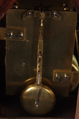 Lot 13 - BARWISE, LONDON. A SMALL 19TH CENTURY ROSEWOOD FUSEE MANTEL CLOCK