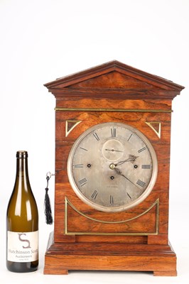 Lot 158 - VULLIAMY, LONDON. A FINE MID 19TH CENTURY ROSEWOOD TRIPLE FUSEE QUARTER CHIMING BRACKET CLOCK, NO. 1630