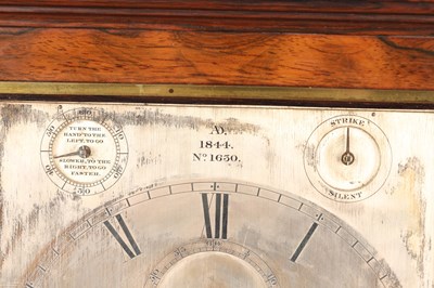 Lot 158 - VULLIAMY, LONDON. A FINE MID 19TH CENTURY ROSEWOOD TRIPLE FUSEE QUARTER CHIMING BRACKET CLOCK, NO. 1630