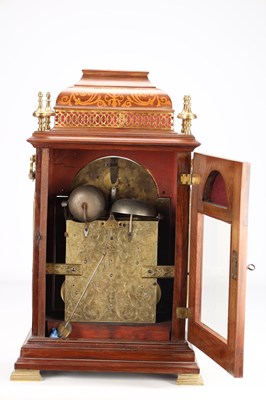 Lot 39 - WILLIAM WEBSTER, LONDON A FINE EARLY 18TH-CENTURY WALNUT AND MARQUETRY TRIPLE-FUSEE SIX-BELL QUARTER-STRIKING VERGE BRACKET CLOCK
