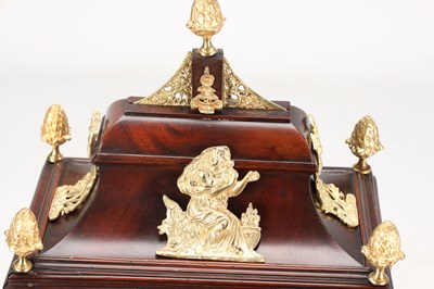 Lot 102 - JOHN TAYLOR, LONDON. A GEORGE III ORMOLU MOUNTED MAHOGANY VERGE BRACKET CLOCK WITH ALARM