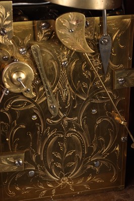 Lot 102 - JOHN TAYLOR, LONDON. A GEORGE III ORMOLU MOUNTED MAHOGANY VERGE BRACKET CLOCK WITH ALARM