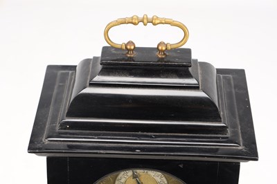 Lot 82 - EDWARD ALDRIDGE, DEAL (KENT). AN UNUSUAL GEORGE I EBONISED QUARTER REPEATING BRACKET CLOCK TIMEPIECE