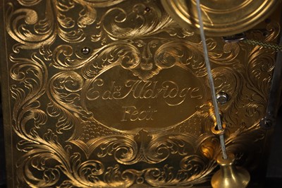 Lot 82 - EDWARD ALDRIDGE, DEAL (KENT). AN UNUSUAL GEORGE I EBONISED QUARTER REPEATING BRACKET CLOCK TIMEPIECE