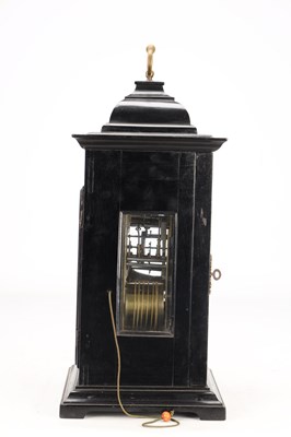 Lot 82 - EDWARD ALDRIDGE, DEAL (KENT). AN UNUSUAL GEORGE I EBONISED QUARTER REPEATING BRACKET CLOCK TIMEPIECE